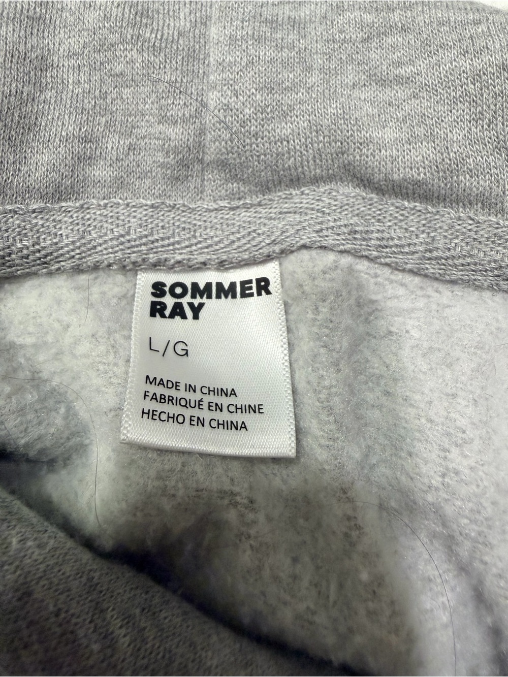 Women's Gray Cropped Hoodie Sweatshirt - 'Gym Hair Don't Care' - Picture 2 of 3